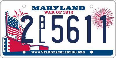 MD license plate 2BL5611