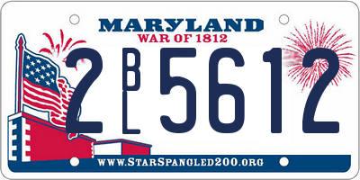 MD license plate 2BL5612