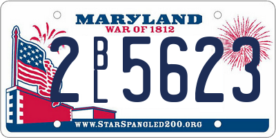 MD license plate 2BL5623