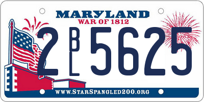 MD license plate 2BL5625