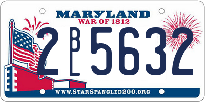 MD license plate 2BL5632