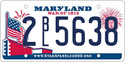MD license plate 2BL5638