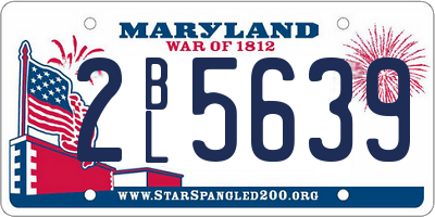 MD license plate 2BL5639