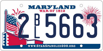 MD license plate 2BL5663