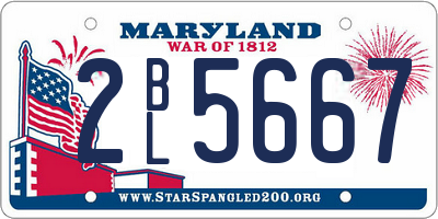 MD license plate 2BL5667