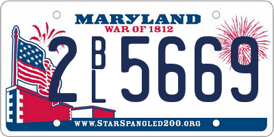 MD license plate 2BL5669