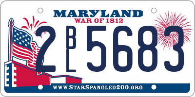 MD license plate 2BL5683