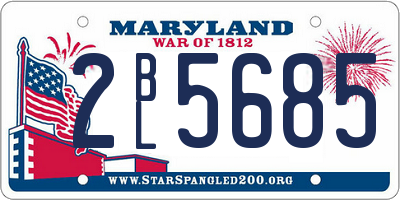 MD license plate 2BL5685