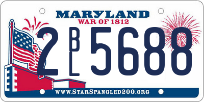 MD license plate 2BL5688