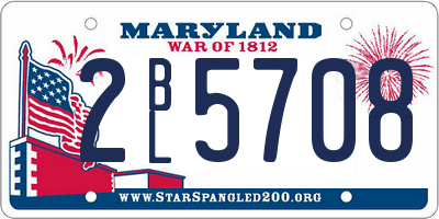 MD license plate 2BL5708