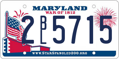 MD license plate 2BL5715