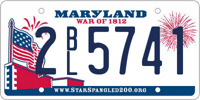 MD license plate 2BL5741