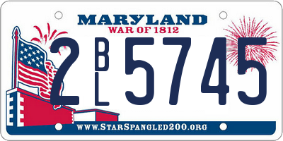 MD license plate 2BL5745
