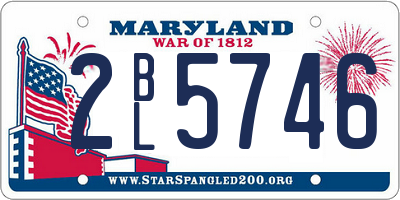 MD license plate 2BL5746