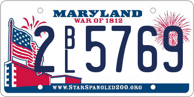 MD license plate 2BL5769