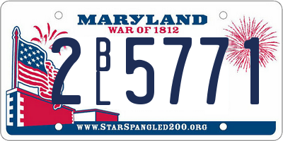 MD license plate 2BL5771