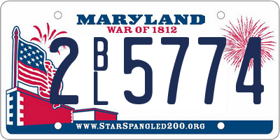 MD license plate 2BL5774