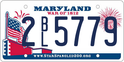 MD license plate 2BL5779