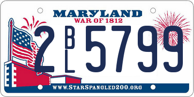 MD license plate 2BL5799