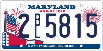 MD license plate 2BL5815