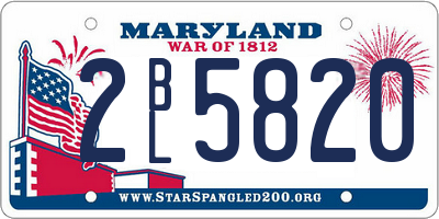 MD license plate 2BL5820