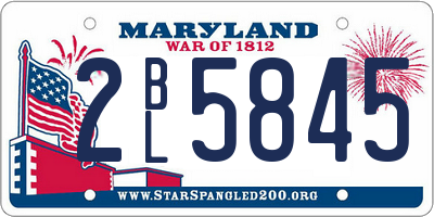 MD license plate 2BL5845