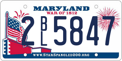 MD license plate 2BL5847