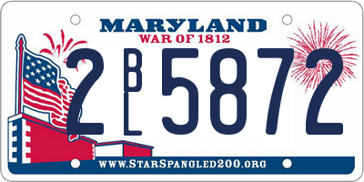 MD license plate 2BL5872
