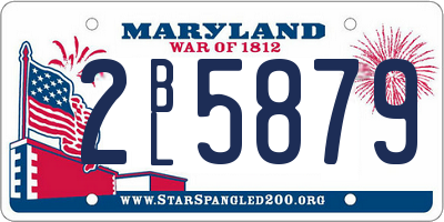 MD license plate 2BL5879