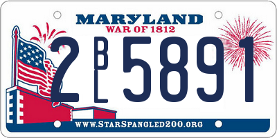 MD license plate 2BL5891