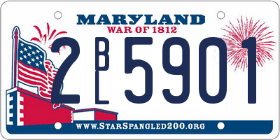 MD license plate 2BL5901