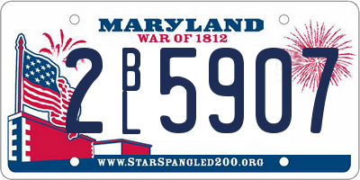 MD license plate 2BL5907
