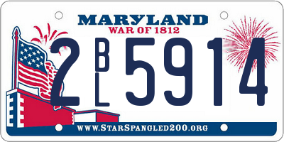 MD license plate 2BL5914