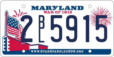 MD license plate 2BL5915