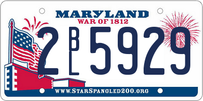 MD license plate 2BL5929