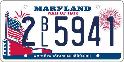 MD license plate 2BL5941