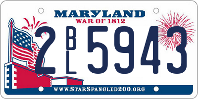 MD license plate 2BL5943