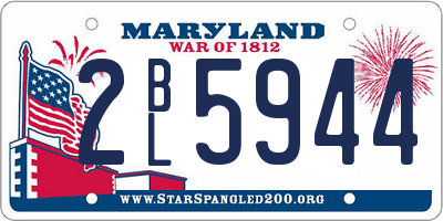 MD license plate 2BL5944