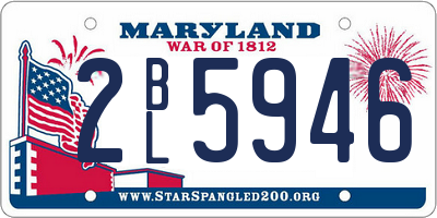 MD license plate 2BL5946