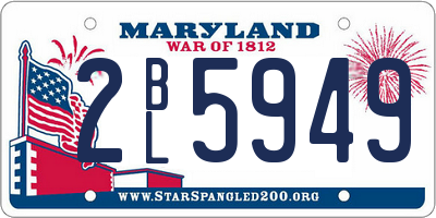 MD license plate 2BL5949