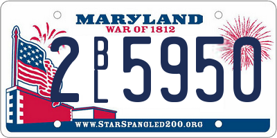 MD license plate 2BL5950