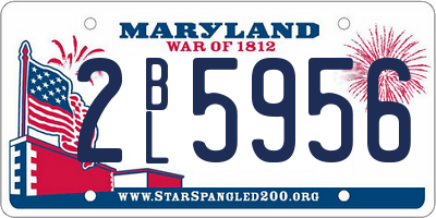 MD license plate 2BL5956