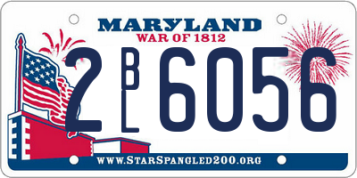 MD license plate 2BL6056