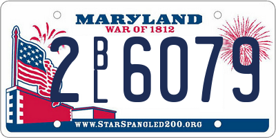 MD license plate 2BL6079