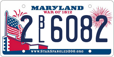 MD license plate 2BL6082