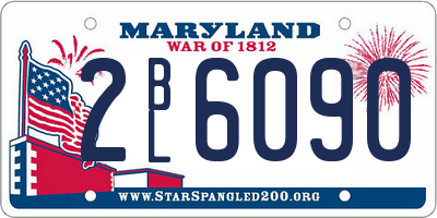 MD license plate 2BL6090