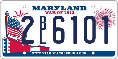 MD license plate 2BL6101