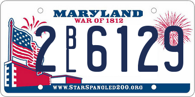 MD license plate 2BL6129
