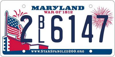 MD license plate 2BL6147