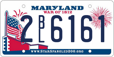 MD license plate 2BL6161